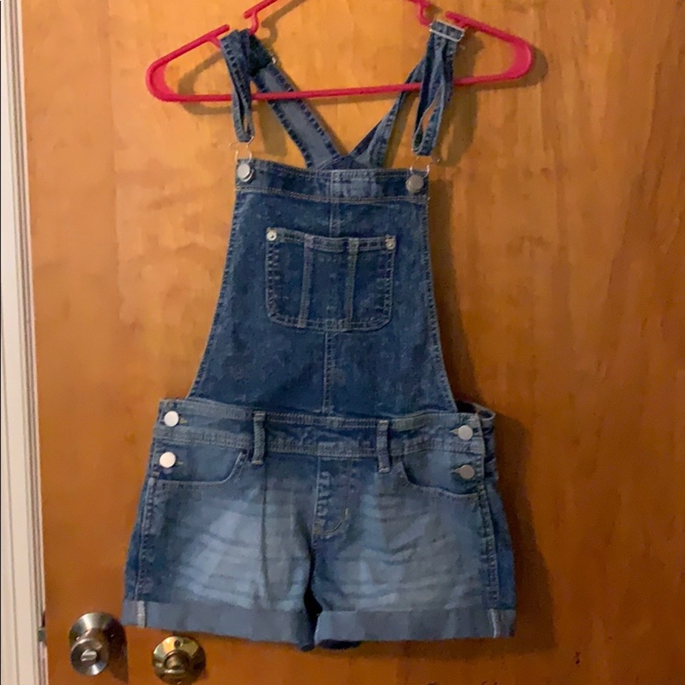 Jean short overalls